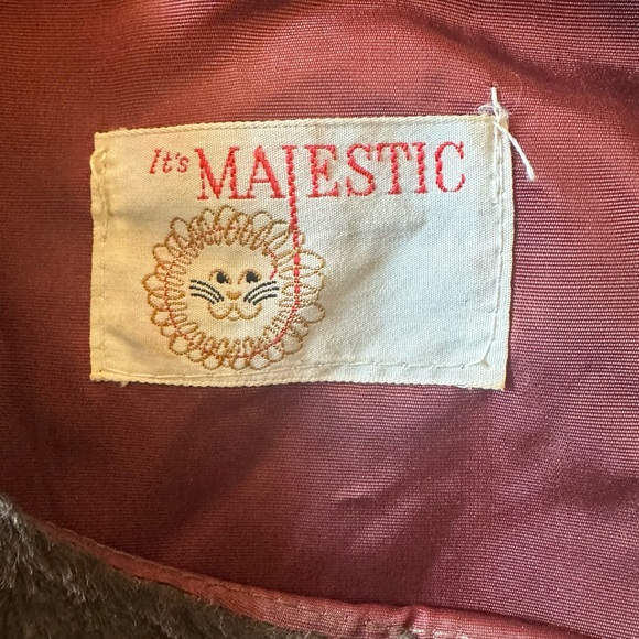 Vintage 1960s It’s Majestic mod brown faux fur velvet dress in size large. - Picture 9 of 10